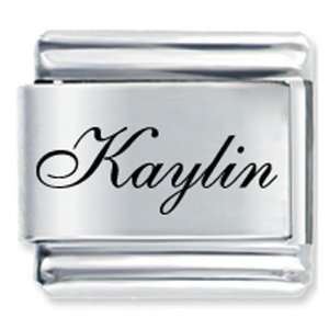   Script Font Name Kaylin Gift Laser Italian Charm Pugster Jewelry