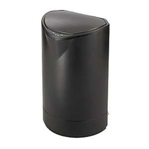  Kazaam Trash Can, 2.2 Gallon Capacity, Black Plastic 