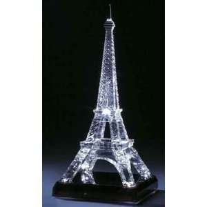   LED Light Up Acrylic Battery Operated Eiffel Tower Sculpture Home