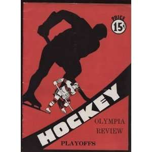 1938 39 Stanley Cup Program Maple Leafs @ Red Wings EX   NHL Mugs and 