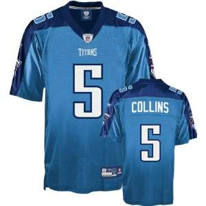 Kerry Collins Youth Jersey Reebok Light Blue Replica #5 Tennessee 