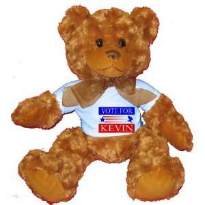  VOTE FOR KEVEN Plush Teddy Bear with BLUE T Shirt Toys 