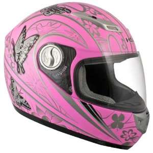   with Pretty Butterflies Full Face Motorcycle Helmet   Size  Medium