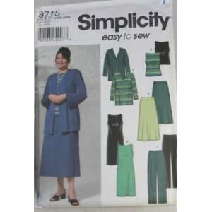  9715 Pattern Womens Knit Dress or Top,Jacket,Skirt and Pants 