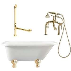 Giagni LA3 MB Augusta 54 Roll Top Tub Kit White, with Ball and Claw 