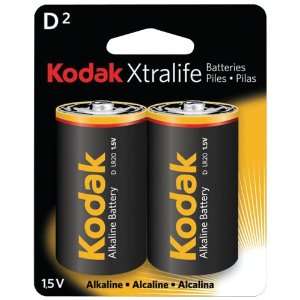  New  KODAK XLD2 XTRALIFE? ALKALINE BATTERIES (D TYPE; 2 PK 