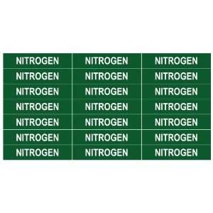  NITROGEN Gas Pipe Tubing Labels 3/8 Height, 2 Width 
