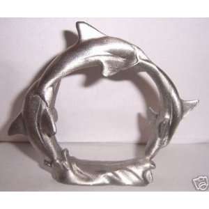    Spoontiques Pewter Leaping Dolphins in Ring PP249 