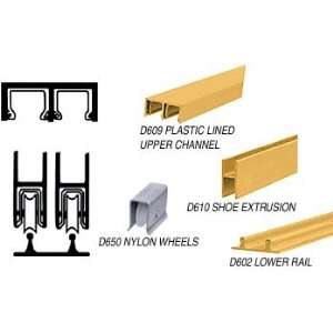 CRL Gold Anodized Deluxe Flat Rail Track Assembly With Nylon Wheels (8 