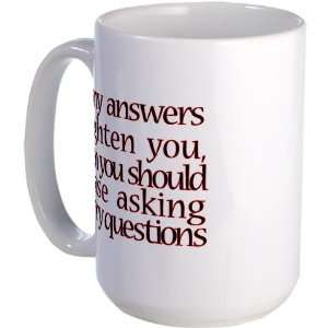 Scary questions Funny Large Mug by   Kitchen 