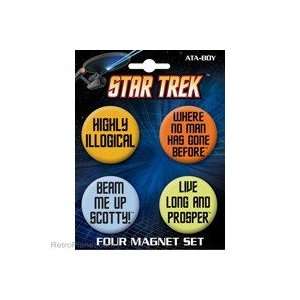  Star Trek Round Magnets Set 2 Quotes