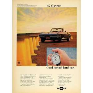  1967 Ad Chevy Corvette V8 C2 Sting Ray Convertible Sports 