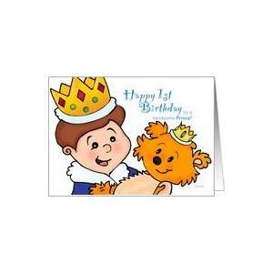  Royal Teddy Bear   Prince 1st Birthday Card Toys & Games