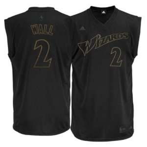   Wizards #2 John Wall Revolution 30 Black On Black Performance Jersey