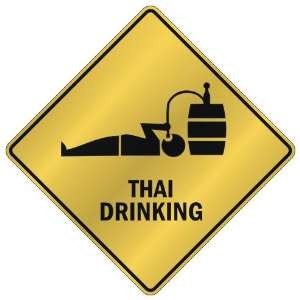    THAI DRINKING  CROSSING SIGN COUNTRY THAILAND