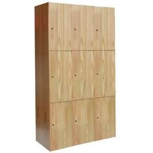  Assembled Locker,3 Tier,wood,w 12,d 18   HALLOWELL 