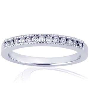   Ct Round Cut Diamond Anniversary Band Channel Setting 14K SI2 COLOR H