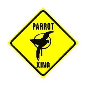 PARROT CROSSING sign * street bird pet zoo