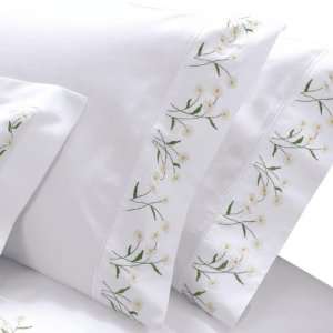  Embroidered Daisies Pillowcase Pairs ( Standard/Queen 