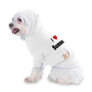 I Love/Heart Summer Hooded T Shirt for Dog or Cat X Small 