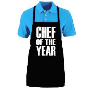 Funny CHEF OF THE YEAR Apron; One Size Fits Most   Medium Length 