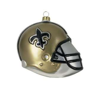   Orleans Saints 4 Glass Helmet Christmas Ornaments