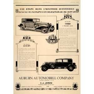  1929 Ad French Auburn Automobile Cars Christmas Indiana 