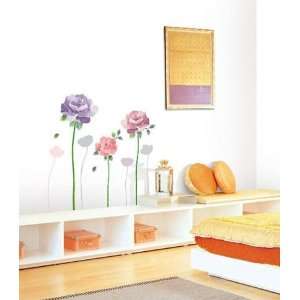  ROSE FLOWER DECOR MURAL ART WALL PAPER STICKER KR 0017 