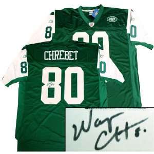 Wayne Chrebet Signed Jets Green Authentic Jersey  Sports 
