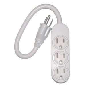  3 Outlet Power To Go Strip Three Prong AC Grounded Triple 