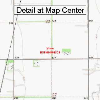  USGS Topographic Quadrangle Map   Voss, North Dakota 