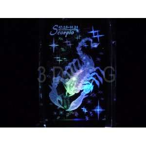 Astrology Scorpio 3D Laser Etched Crystal