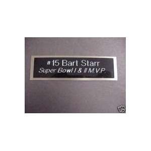   Starr Engraved Super Bowl I & II MVP Name Plate
