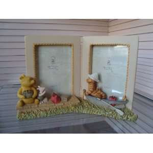  WINNIE THE POOH DOUBLE PICTURE FRAME 3.5 X 5 PICTURES 