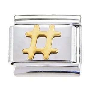  Gold Number Symbol Italian Charm Jewelry