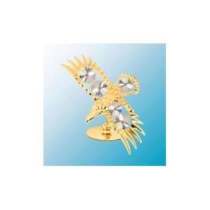  24K Gold Plated Bald Eagle Free Standing   Clear 
