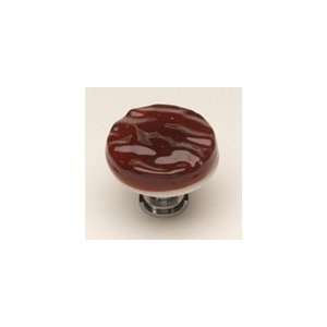   203 PC, Glacier Garnet Red Round Glass Knob, 1 1/4