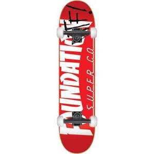 Foundation Thrasher Wtf Skateboard   8.37 Red/White w/Mini Logos 