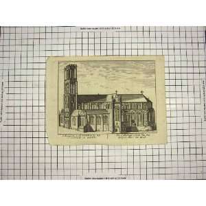  c1790 c1900 ENGLISH CATHEDRAL ARCHITECTURE PRINT