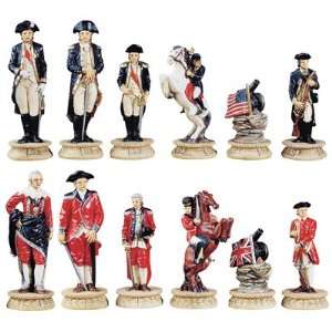  Chess Set   American Revolution   3.5 Height   Board Not 