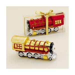  Club Pack of 24 Gold and Red Train Shatterproof Christmas 
