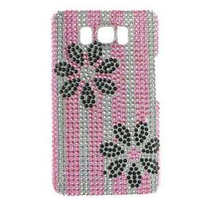  HTC HD2 FULL DIAMOND PROTECTOR CASE   PINK AND BLACK 