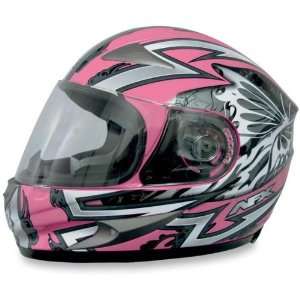  AFX FX 90 Full Face Motorcycle Helmet Passion Silver/Pink 