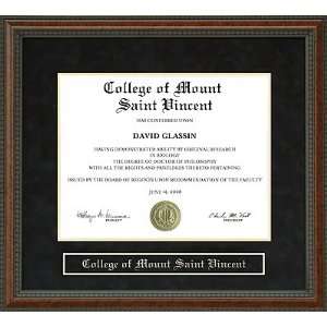  College of Mount Saint Vincent Diploma Frame Sports 