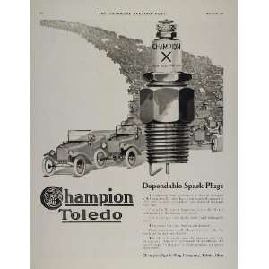   Champion X Spark Plug Toledo Ohio   Original Print Ad