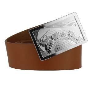   Buckle with Genuine Italian Leather 40mm Strap, Tan