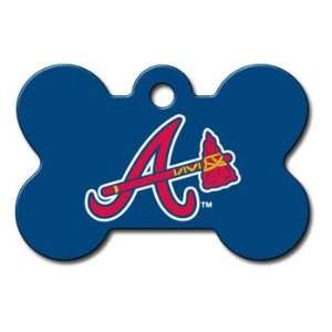  Quick Tag Atlanta Braves MLB Bone Personalized Engraved Pet ID Tag 