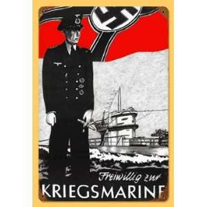  11x17 German Kriegsmarine Vintage Metal Sign