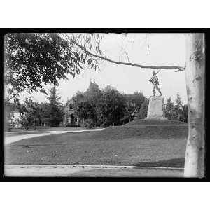   Park,Soldiers Monument & Public Library,Pasadena,Cal.