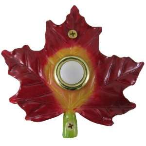  Companys Coming DBP 006 Maple Leaf Painted Doorbell Cover 